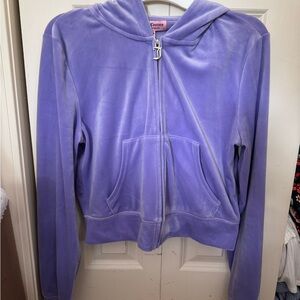 Juicy Couture Purple Velour Zip-Up Hoodie